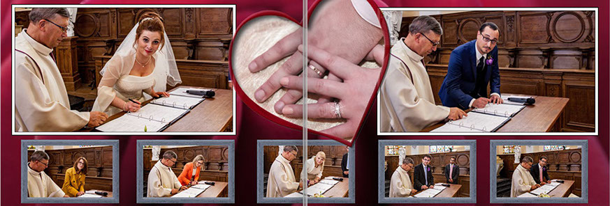 PAGE DU LIVRE DE MARIAGE LES SIGNATURES A L'EGLISE